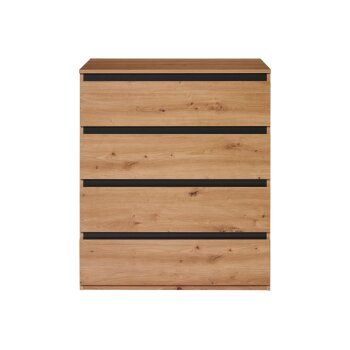 LIVARNO® Kommode 4 Schubladen Genf, Eiche Artisan -...