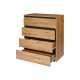 LIVARNO® Kommode 4 Schubladen Genf, Eiche Artisan - B-Ware neuwertig