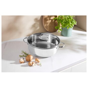 SILVERCREST® Edelstahl-Kasserolle, Ø 28 cm (unbeschichtet) - B-Ware neuwertig