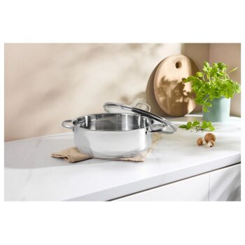 SILVERCREST® Edelstahl-Kasserolle, Ø 28 cm (unbeschichtet) - B-Ware neuwertig