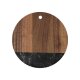 SILVERCREST® Schneidebrett Marmor / Holz, rund, dunkelbraun  - B-Ware neuwertig
