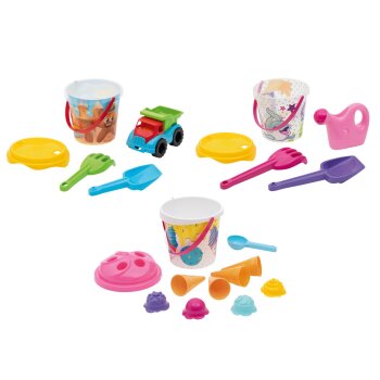 lupilu® Sandspielzeug mit Eimer / Lastwagen /...