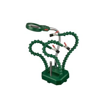 PARKSIDE® Entlötpumpe, Lötspitzenreiniger und Seitenschneider Set / Lötmatte und Lötkolbenständer Set / Löthilfe mit Beleuchtung (Löthilfe mit Beleuchtung) - B-Ware sehr gut