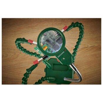 PARKSIDE® Entlötpumpe, Lötspitzenreiniger und Seitenschneider Set / Lötmatte und Lötkolbenständer Set / Löthilfe mit Beleuchtung (Löthilfe mit Beleuchtung) - B-Ware sehr gut