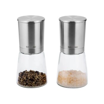 SILVERCREST® Salz- und Pfeffermühlen-Set / Essig- und Ölspender-Set / Reibe (Salz- und Pfeffermühle) - B-Ware sehr gut
