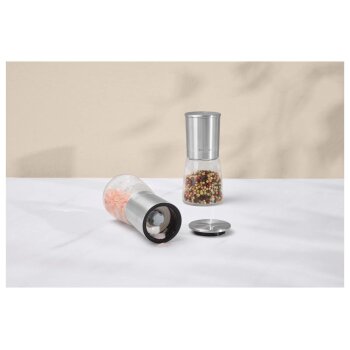 SILVERCREST® Salz- und Pfeffermühlen-Set / Essig- und Ölspender-Set / Reibe (Salz- und Pfeffermühle) - B-Ware sehr gut