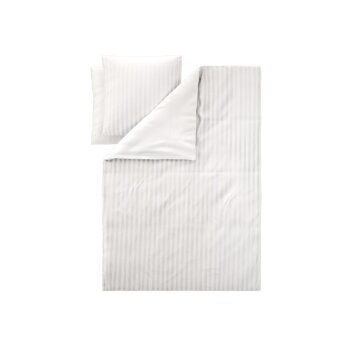 LIVARNO® Luxus Satin Bettwäsche, 200 x 220 cm, weiß - B-Ware neuwertig