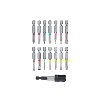 PARKSIDE® Bit-Set »PBS 4 «, farbcodiert (Bitsatz 50mm 15tlg) - B-Ware sehr gut