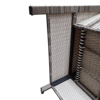 Gardamo Vigo Lounge Set, aus Geflecht Mix, 4-teilig, grau - B-Ware Transportschaden