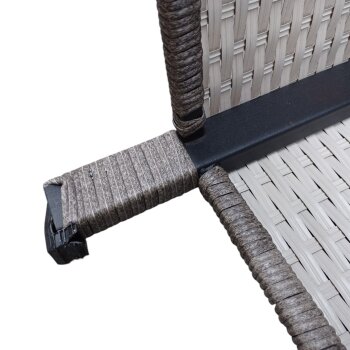 Gardamo Vigo Lounge Set, aus Geflecht Mix, 4-teilig, grau - B-Ware Transportschaden