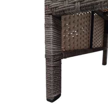 Gardamo Vigo Lounge Set, aus Geflecht Mix, 4-teilig, grau - B-Ware Transportschaden