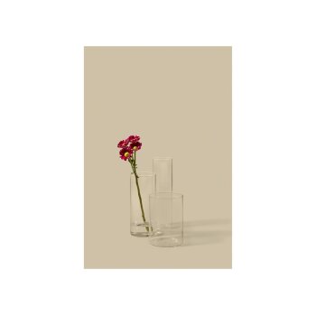 LIVARNO® 3-teiliges Glas-Vasen-Set, zylindrisch, transparent - B-Ware neuwertig
