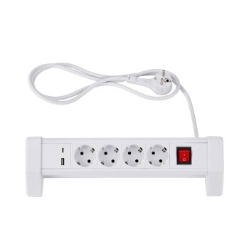 TRONIC® Steckdosenleiste, 4 Stecker mit USB,...