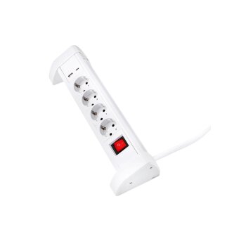 TRONIC® Steckdosenleiste, 4 Stecker mit USB, weiß - B-Ware neuwertig