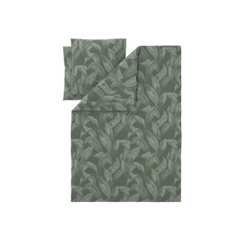 LIVARNO Satin Bettwäsche, 240 x 220 cm, grün -...