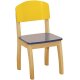 roba Kinderstuhl, Stuhl mit Lehne für Kinder, Holz bunt lackiert, 61,5 x 32,5 x 32,5 cm, Sitzhöhe 31,5 cm - B-Ware Transportschaden Kosmetisch