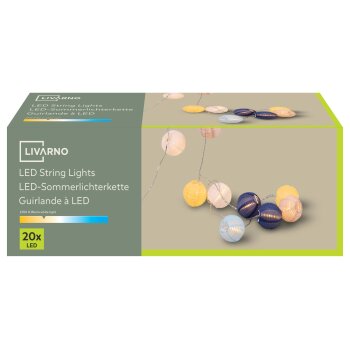 LIVARNO® LED-Sommerlichterkette (Lampion multi-farbe) - B-Ware neuwertig