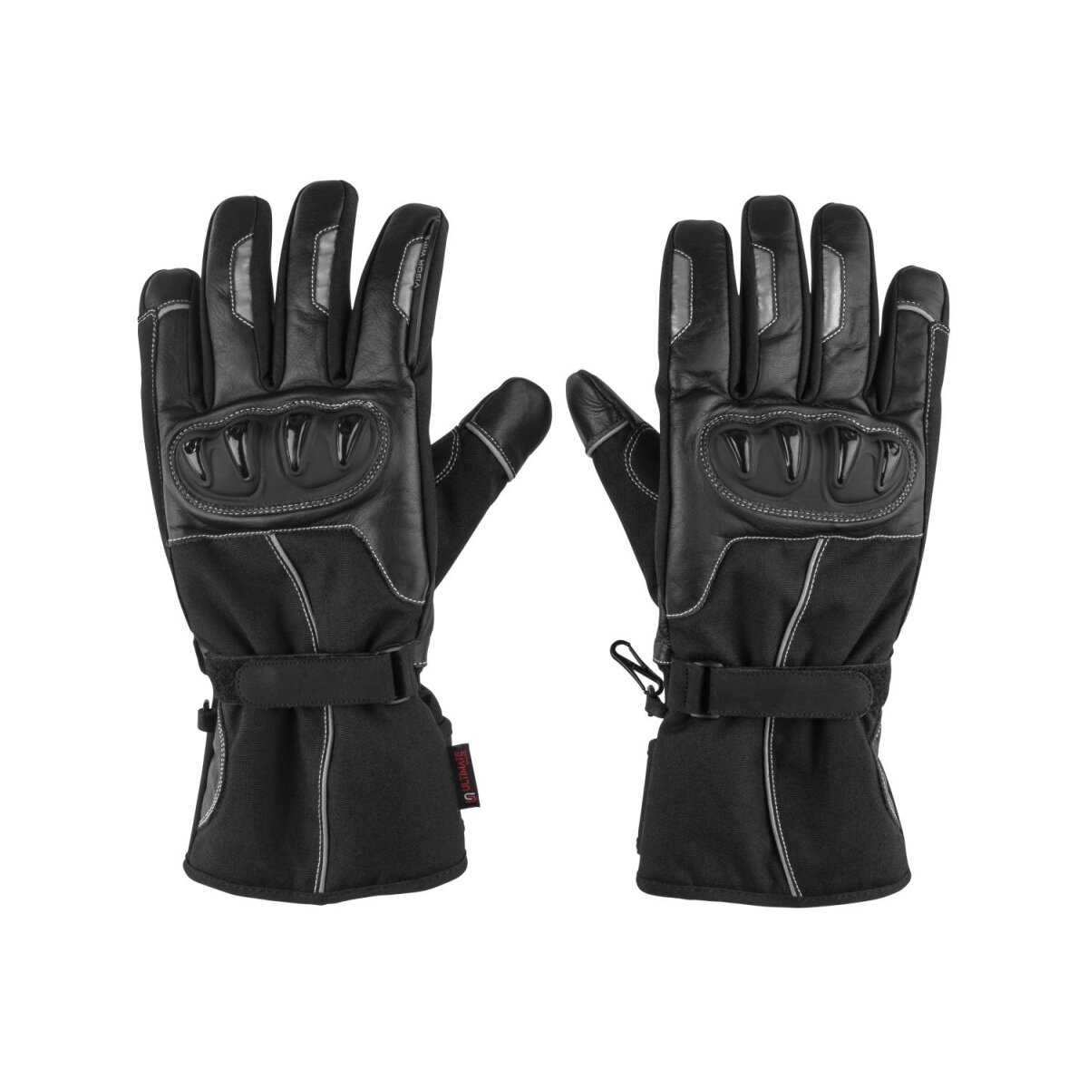 ULTIMATE SPEED Damen/Herren-Motorradhandschuhe, 8, schwarz - B-W