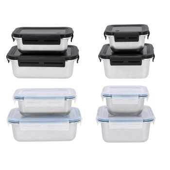 SILVERCREST® Edelstahl-Frischhaltedosen-Set - B-Ware