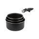 CRIVIT Aluminium-Kochgeschirr-Set 4-teilig, mit abnehmbarem Griff (Topfset) - B-Ware Transportschaden Kosmetisch