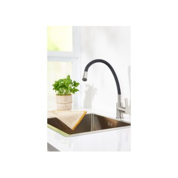 LIVARNO home Küchenarmatur, mit flexiblen Auslauf,...