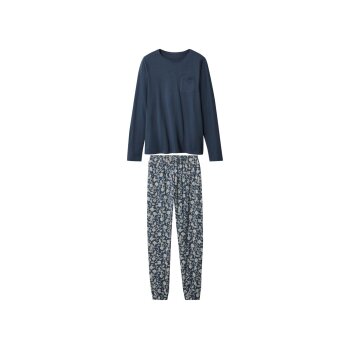 esmara® Damen-Pyjama, L, dunkelblau - B-Ware neuwertig