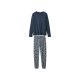 esmara® Damen-Pyjama, L, dunkelblau - B-Ware neuwertig