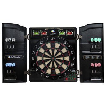 L.A. Sports Electronic Dart London, 16 Player Cabinet, 4...