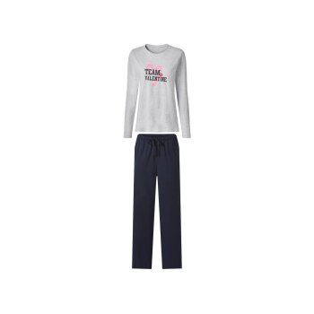 esmara® Damen Pyjama, L, marine/grau - B-Ware sehr gut
