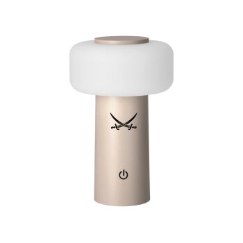 SANSIBAR LED-Akku-Tischleuchte (Beige) - B-Ware neuwertig