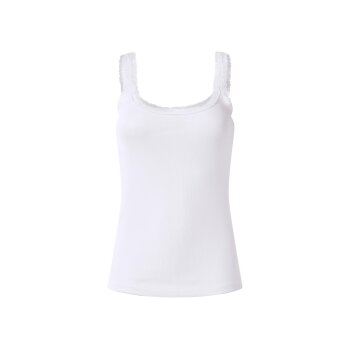 esmara® Damen Gerippte Tops mit Spitze, 3 Stück - B-Ware