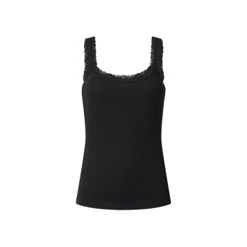 esmara® Damen Gerippte Tops mit Spitze, 3 Stück - B-Ware