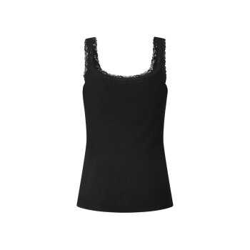 esmara® Damen Gerippte Tops mit Spitze, 3 Stück - B-Ware