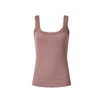 esmara® Damen Gerippte Tops mit Spitze, 3 Stück - B-Ware