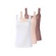 esmara® Damen Gerippte Tops mit Spitze, 3 Stück - B-Ware
