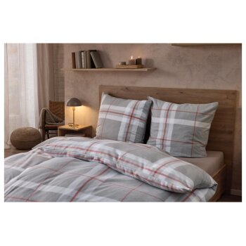 LIVARNO® Bettwäsche, aus Fleece, 200 x 200 cm, kariert - B-Ware neuwertig