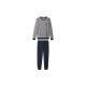 ESMARA MEN Herren Frottee-Pyjama (grau/navy, M (48/50)) - B-Ware neuwertig