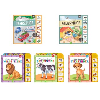 Kleinkinder Soundbücher mit 5-6 Sounds - B-Ware
