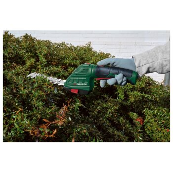 PARKSIDE® 4 V 2-in-1 Akku-Gras- und Strauchschere »PGSA 4 D5«, mit 180° drehbarem Softgriff - B-Ware