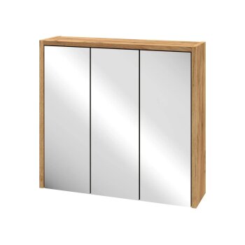 LIVARNO® Spiegelschrank Verona, mit 6 Einlegeböden, Wotan-Eiche - B-Ware Transportschaden