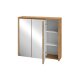 LIVARNO® Spiegelschrank Verona, mit 6 Einlegeböden, Wotan-Eiche - B-Ware Transportschaden