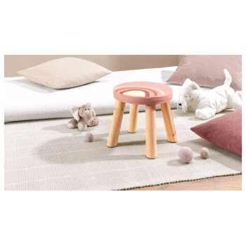 LIVARNO home Kinderhocker mit Aufbewahrung, mit Holzfüßen (Holzfüße - Regenbogen) - B-Ware gut