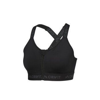CRIVIT Damen Sportbustier, XL(50/52), schwarz - B-Ware neuwertig