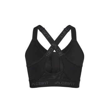 CRIVIT Damen Sportbustier, XL(50/52), schwarz - B-Ware neuwertig