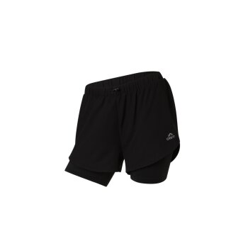 CRIVIT Damen Funktionsshorts, mit praktischer Handytasche, S, schwarz - B-Ware neuwertig