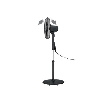TRONIC® Standventilator »SSVF 45 D2«, inkl. Fernbedienung (Schwarz) - B-Ware Transportschaden Kosmetisch