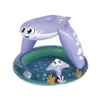 PLAYTIVE Kleinkinder Planschbecken, mit Luftpolsterboden (lila/blau) - B-Ware neuwertig