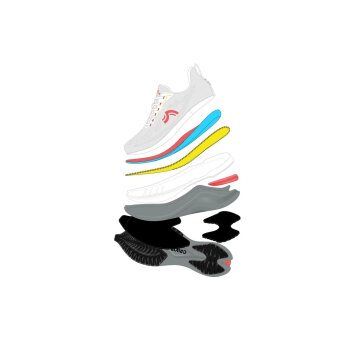 CRIVIT Damen Laufschuhe (Weiß, 41) - B-Ware neuwertig