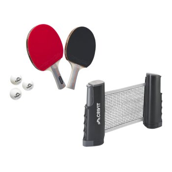 CRIVIT Tischtennisschläger-Set / Tischtennis-Netz -...