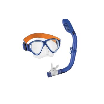 CRIVIT Kinder Schnorchel-Set, 2-teilig (blau/orange) -...